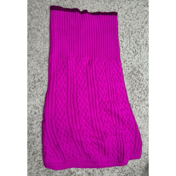 Dog Sweater Size XXL Pink Cable Knit Cowl Neck Stretch Pet Dog - Picture 2 of 9